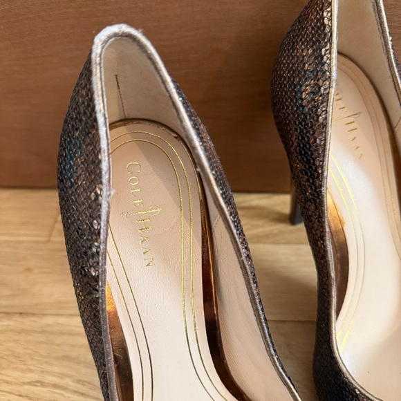 Cole Haan Copper/Gold Sequin Pumps/Heels. Size 8.5. Nike Air - Picture 3 of 6